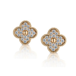 Van Cleef & Arpels Large "Magic" Alhambra Diamond Earings.
