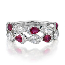 Ladies Ruby and Diamond Ring.1.28ct Tw.