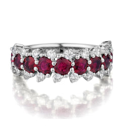 Ladies 18kt Ruby and Diamond Ring. 2.66ct Tw
