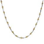 Ladies 18kt Yellow and White Gold Choker Bar Necklace.