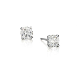 Ladies  BIrks Platinum Diamond Stud Earings. 2 x 1.08ct Tw. GIA