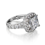 Ladies Platinum and Diamond Ring. 4.01ct  Princess cut.