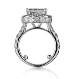 Ladies Platinum and Diamond Ring. 4.01ct  Princess cut.