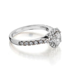 Ladies 18kt White Gold 0.80ct Canadian diamond ring. GIA certificate