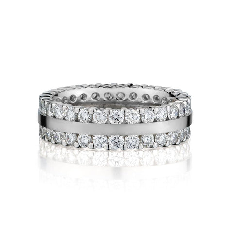 Ladies 18kt White Gold and Diamond Eternity Band.