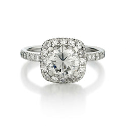 Ladies 14kt White Gold Diamond Ring.  1.50 Brilliant Cut Diamond