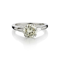 Ladies Platinum Diamond Ring featuring a 1.50 Brilliant Cut Diamond