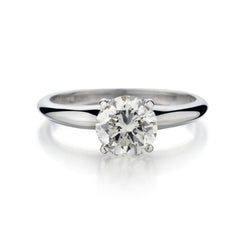 Ladies 18kt White Gold Diamond Solitaire Ring. 1.15 ct Brilliant Cut