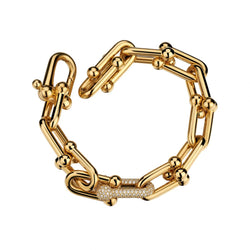 Tiffany & Co "Hardware" Large Bracelet with Diamonds.
