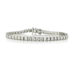 Ladies 14kt W/G Diamond "Tennis Bracelet". 7.32ct Tw Brilliant Cut Diamonds