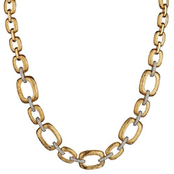 Ladies 14kt Diamond Choker Necklace in 14kt Yellow and White Gold.
