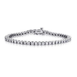 Ladies Platinum Diamond  "Tennis Bracelet" 50 x 5.00ct Tw