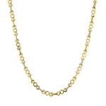 Unisex 18kt Yellow Gold and Diamond Unique Link Chain. 26 grams.