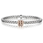 Fope' "Solo Collection" 18kt W/G Bracelet with Diamonds .