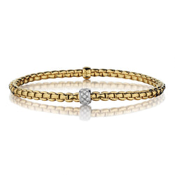 Fope'  "Solo Collection"  Flex it  with diamonds in 18kt Y/G