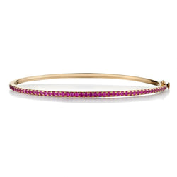 Kwiat Pink Sapphire Stackable Bangle. 18kt R/G