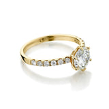 Ladies 14kt Yellow Gold Diamond Ring.  1.01 Brilliant Cut.