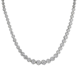 Ladies 18kt W/G Diamond Choker Necklace. 11.60ct Tw Brilliant Cut Diamonds