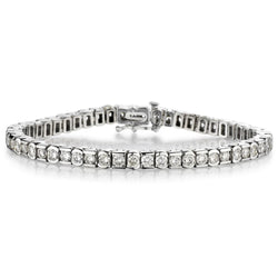 Ladies Unique 14kt W/G Diamond "Tennis Bracelet" Featuring 6.50ct Tw Brilliant Cut Diamonds