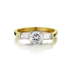 Birks 18kt Y/G Diamond Engagement Ring. 0.70  Carat Weight Brilliant Cut.