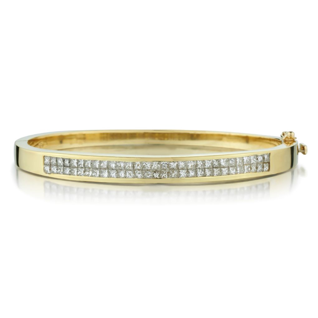 18K YG DIAMOND PRINCESS BANGLE main image 0