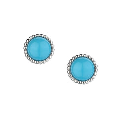 Van Cleef & Arpels "Perlee Couleurs" Turquoise Earrings in 18kt W/G. B& P.