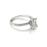 Ladies 14kt W/G Diamond Ring. 1.51ct Emerald Cut Diamond
