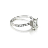 Ladies 14kt W/G Diamond Ring. 1.51ct Emerald Cut Diamond