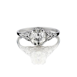 1.65 Carat Old-European Cut Diamond Mid-Century Engagement Ring