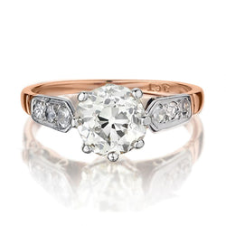 2.00 Carat Old-Mine Cut Diamond Victorian Era Engagement Ring