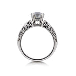 0.97 Carat Old-European Cut Diamond Platinum Engagement Ring