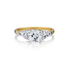 Ladies 18kt Diamond Vintage Engagement Ring. 1.40ct Mine Cut