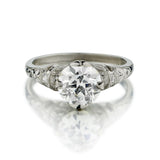 1.75 Carat Old-European Cut Diamond Art Deco Engagement Ring