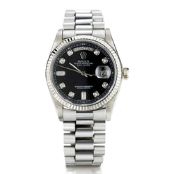 Rolex Oyster Perpetual White Gold Day/Date Presidential Diamond Watch