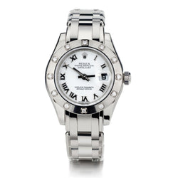 Rolex Oyster Perpetual Datejust Pearlmaster White Gold Diamond Watch