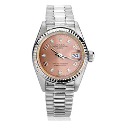 Rolex Oyster Perpetual Datejust White Gold Ladies President Watch
