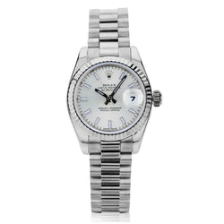 Ladies Rolex President 18kt White Gold Wristwatch. Ref:179178