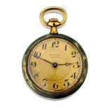 Breguet Victorian Ladies Vintage Yellow Gold Enamel Pocket Watch