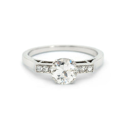 0.85 Carat Art Deco Diamond Engagement Ring