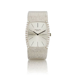 Patek Philippe Ultra-Thin 18KT White Gold And Diamond Watch