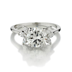 Birks 2.15 Carat Round Brilliant Cut Diamond Platinum Engagement Ring