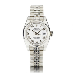 Rolex Oyster Perpetual Lady Datejust 26MM S/S White Dial Watch