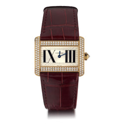 Cartier Divan 18KT Yellow Gold And Factory Diamond Quartz Watch. Ref:2601
