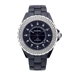 Chanel J12 42mm Black Ceramic & Diamond Watch
