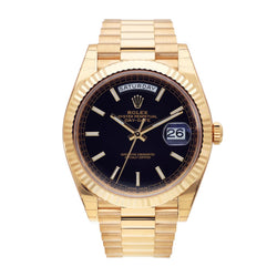 Rolex Oyster Perpetual Day-Date II 40MM Black Dial Watch