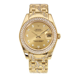 Rolex Masterpiece Pearlmaster YG Rare Flame Watch