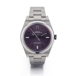 Rolex Oyster Perpetual 39MM Red Grape Dial Watch
