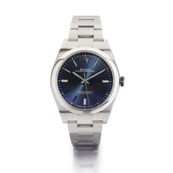 Rolex Oyster Perpetual 39MM Stainless Steel Blue Dial Watch