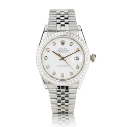 Rolex Oyster Perpetual Datejust Aftermarket Diamond 36MM Watch