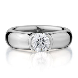Platinum Tiffany & Co Diamond Ring . 0.73 Brilliant Cut